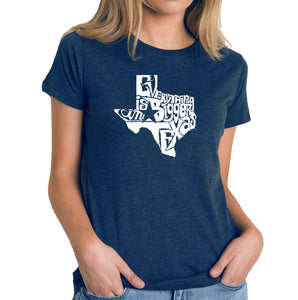 Everything is Bigger in Texas - Women's Premium Blend Word Art T-Shirt