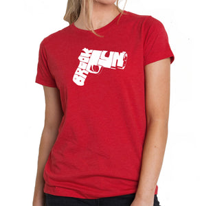 BROOKLYN GUN - Women's Premium Blend Word Art T-Shirt