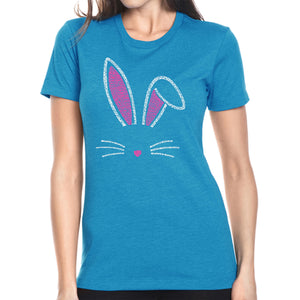 Bunny Ears  - Women's Premium Blend Word Art T-Shirt