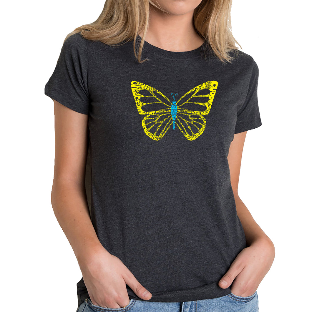 Butterfly  - Women's Premium Blend Word Art T-Shirt