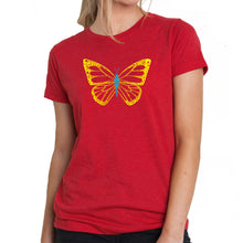 Load image into Gallery viewer, Butterfly  - Women&#39;s Premium Blend Word Art T-Shirt