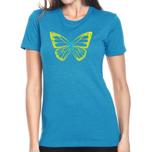 Load image into Gallery viewer, Butterfly  - Women&#39;s Premium Blend Word Art T-Shirt