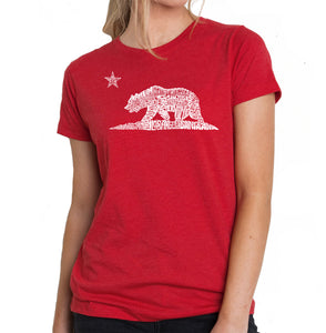 California Bear - Women's Premium Blend Word Art T-Shirt