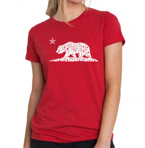 California Dreamin - Women's Premium Blend Word Art T-Shirt