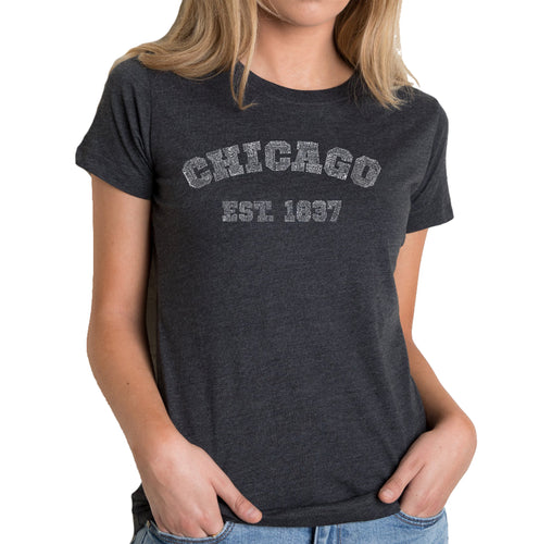 Chicago 1837 - Women's Premium Blend Word Art T-Shirt