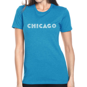 CHICAGO NEIGHBORHOODS - Women's Premium Blend Word Art T-Shirt