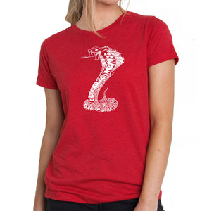Types of Snakes - Women's Premium Blend Word Art T-Shirt