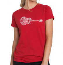 Load image into Gallery viewer, Country Guitar - Women&#39;s Premium Blend Word Art T-Shirt