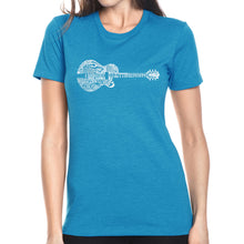 Load image into Gallery viewer, Country Guitar - Women&#39;s Premium Blend Word Art T-Shirt