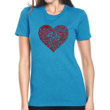 Load image into Gallery viewer, Country Music Heart - Women&#39;s Premium Blend Word Art T-Shirt