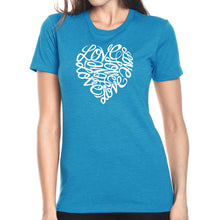Load image into Gallery viewer, LOVE - Women&#39;s Premium Blend Word Art T-Shirt