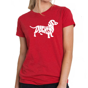 Dachshund  - Women's Premium Blend Word Art T-Shirt