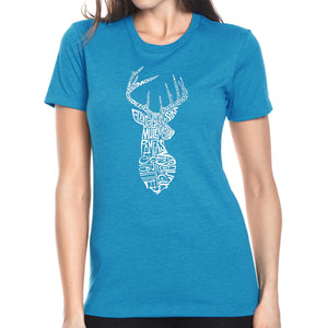 Types of Deer - Women's Premium Blend Word Art T-Shirt
