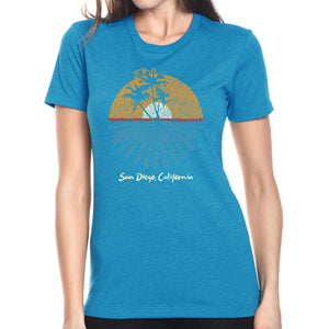 Cities In San Diego - Women's Premium Blend Word Art T-Shirt