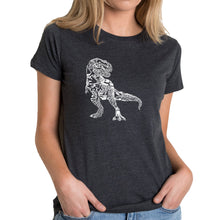 Load image into Gallery viewer, Dino Pics - Women&#39;s Premium Blend Word Art T-Shirt