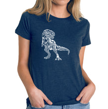 Load image into Gallery viewer, Dino Pics - Women&#39;s Premium Blend Word Art T-Shirt