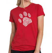 Load image into Gallery viewer, Dog Paw - Women&#39;s Premium Blend Word Art T-Shirt