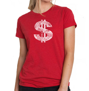 Dollar Sign - Women's Premium Blend Word Art T-Shirt
