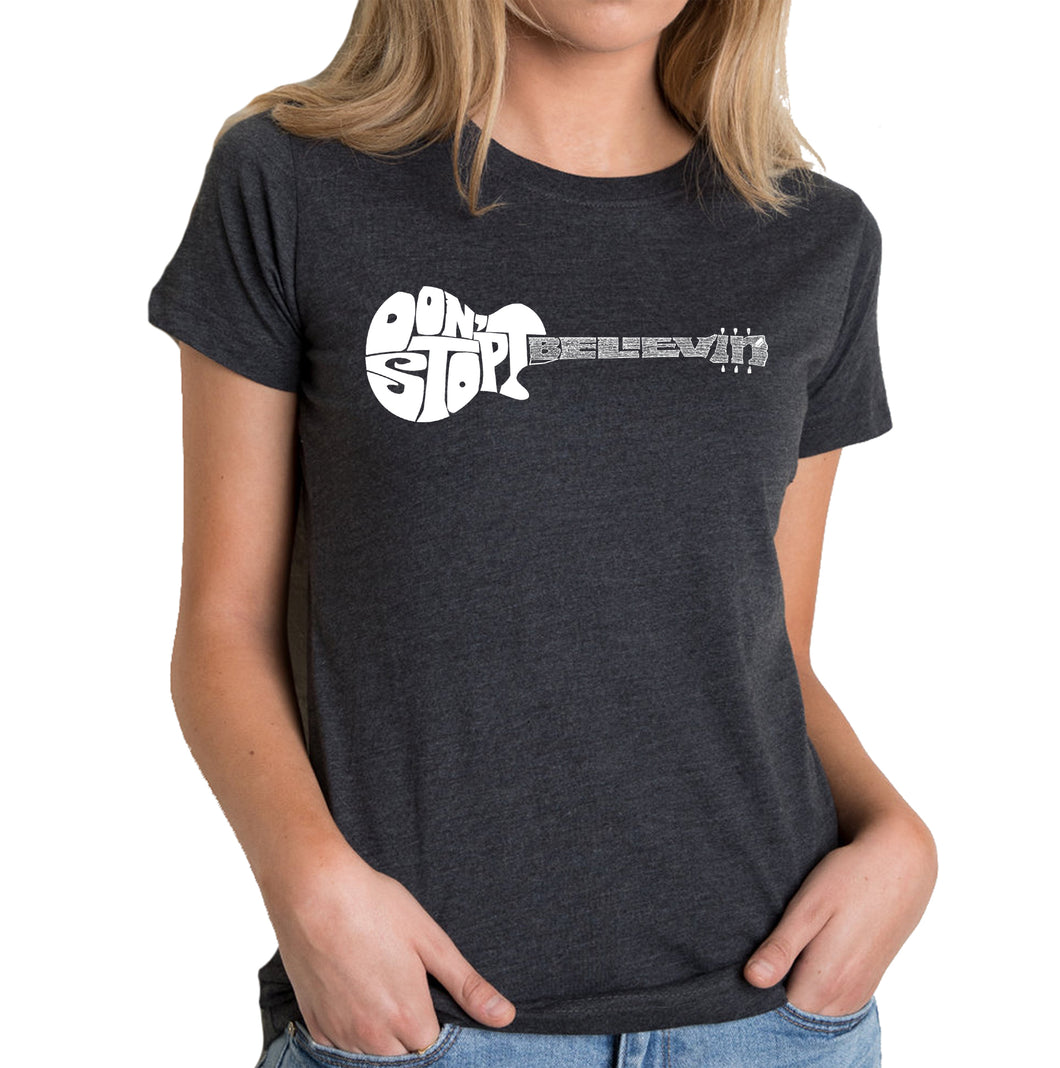 Don't Stop Believin' - Women's Premium Blend Word Art T-Shirt