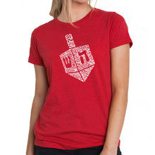 Load image into Gallery viewer, Hanukkah Dreidel - Women&#39;s Premium Blend Word Art T-Shirt