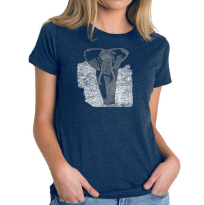 ELEPHANT - Women's Premium Blend Word Art T-Shirt