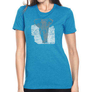 ELEPHANT - Women's Premium Blend Word Art T-Shirt