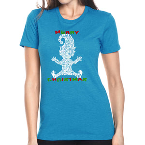 Christmas Elf - Women's Premium Blend Word Art T-Shirt
