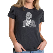 Load image into Gallery viewer, Buddha  - Women&#39;s Premium Blend Word Art T-Shirt