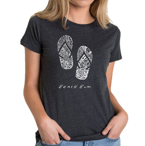 BEACH BUM - Women's Premium Blend Word Art T-Shirt