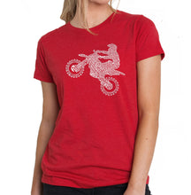 Load image into Gallery viewer, FMX Freestyle Motocross - Women&#39;s Premium Blend Word Art T-Shirt