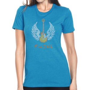 LYRICS TO FREE BIRD - Women's Premium Blend Word Art T-Shirt