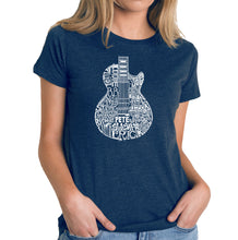 Load image into Gallery viewer, Rock Guitar - Women&#39;s Premium Blend Word Art T-Shirt