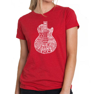 Rock Guitar - Women's Premium Blend Word Art T-Shirt