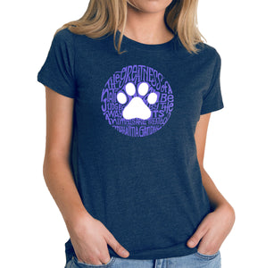 Gandhi's Quote on Animal Treatment - Women's Premium Blend Word Art T-Shirt