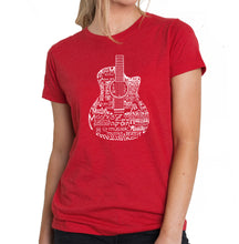 Load image into Gallery viewer, Languages Guitar - Women&#39;s Premium Blend Word Art T-Shirt