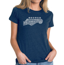 Load image into Gallery viewer, Guitar Head - Women&#39;s Premium Blend Word Art T-Shirt