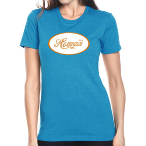 HAWAIIAN ISLAND NAMES & IMAGERY - Women's Premium Blend Word Art T-Shirt