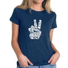 Load image into Gallery viewer, Peace Out  - Women&#39;s Premium Blend Word Art T-Shirt