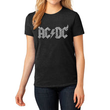 Load image into Gallery viewer, ACDC Classic Horns Logo  - Women&#39;s Premium Blend Word Art T-Shirt