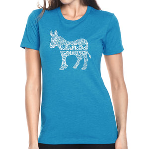 I Vote Democrat - Women's Premium Blend Word Art T-Shirt