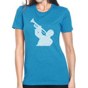 ALL TIME JAZZ SONGS - Women's Premium Blend Word Art T-Shirt