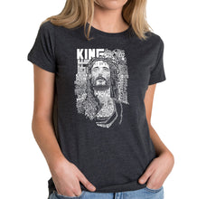 Load image into Gallery viewer, JESUS - Women&#39;s Premium Blend Word Art T-Shirt