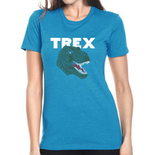 Load image into Gallery viewer, T-Rex Head  - Women&#39;s Premium Blend Word Art T-Shirt
