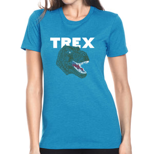 T-Rex Head  - Women's Premium Blend Word Art T-Shirt