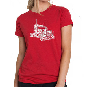 KEEP ON TRUCKIN' - Women's Premium Blend Word Art T-Shirt