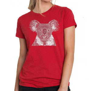 Koala - Women's Premium Blend Word Art T-Shirt