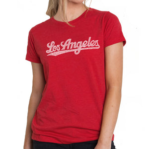 LOS ANGELES NEIGHBORHOODS - Women's Premium Blend Word Art T-Shirt