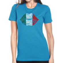 Load image into Gallery viewer, Latina Lips  - Women&#39;s Premium Blend Word Art T-Shirt