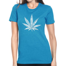 Load image into Gallery viewer, 50 DIFFERENT STREET TERMS FOR MARIJUANA - Women&#39;s Premium Blend Word Art T-Shirt