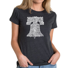 Load image into Gallery viewer, Liberty Bell - Women&#39;s Premium Blend Word Art T-Shirt